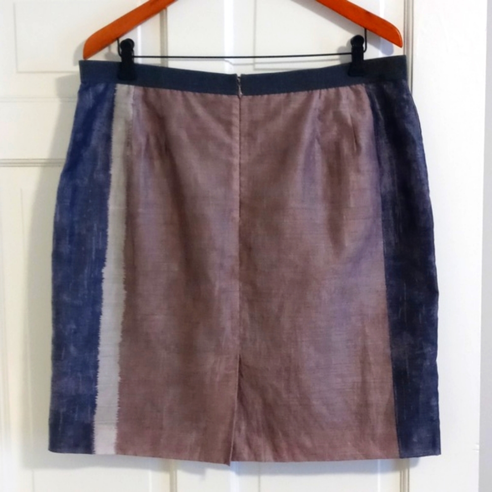 πLOFTπ - Brown/Gray Ramie Blend Lightweight Skirt - Picture 2 of 11